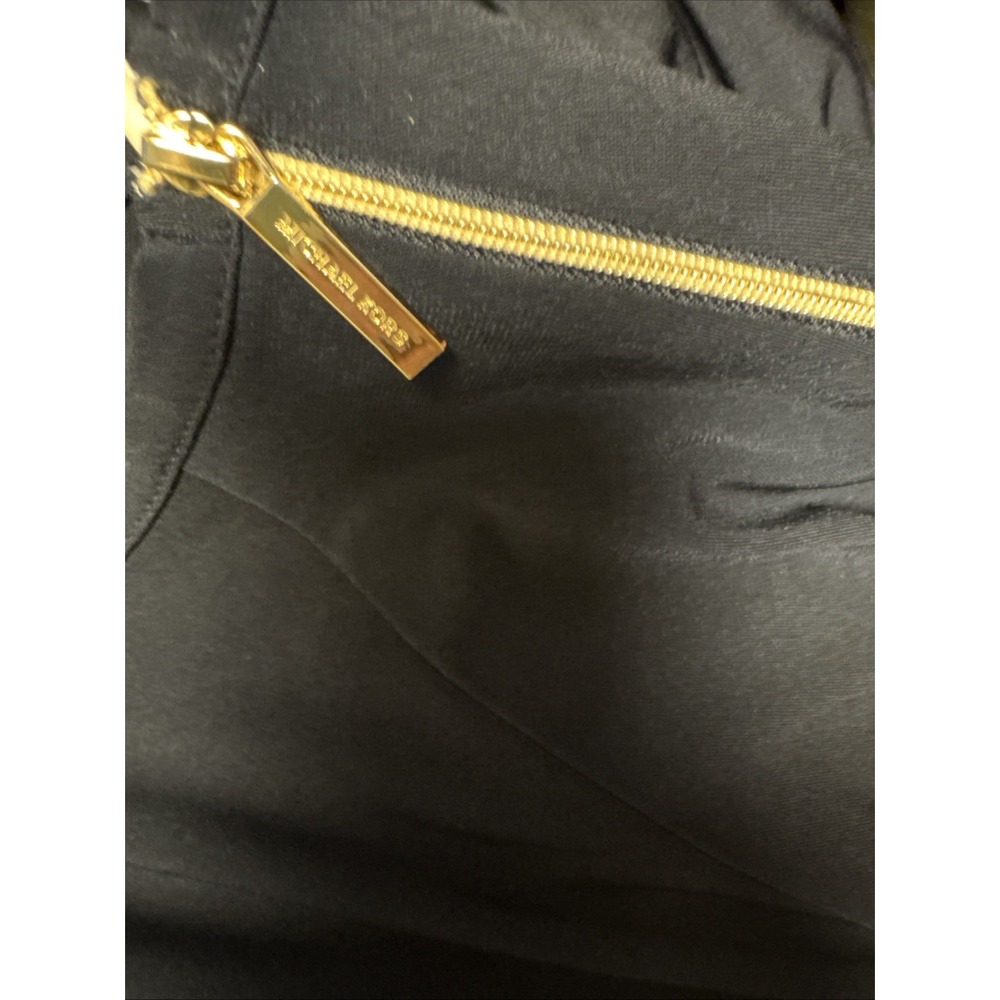 Michael Kors Women's‎ Size L Black Polyester Blouse With Zipper Accents. HOT!! - Picture 4 of 4